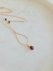 As seen on The Vampire Diaries - Garnet teardrop Necklace on Sarah Salvatore