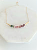 Watermelon Tourmaline Bar necklace VitrineDesigns