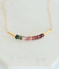 Watermelon Tourmaline Bar necklace VitrineDesigns