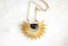 As seen on Firefly Lane S2E16 Sunburst necklace Black Copper Turquoise