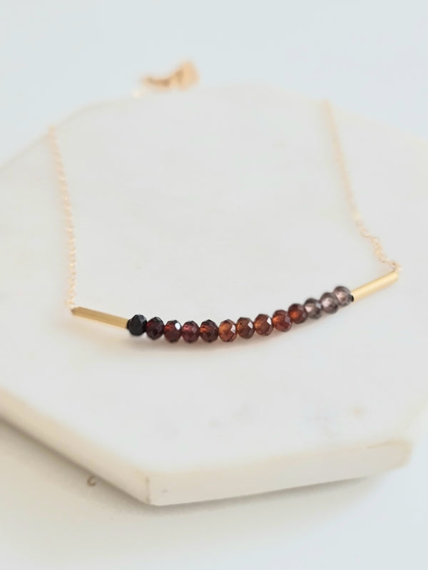 Tundra Sapphire Bar necklace VitrineDesigns