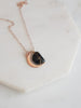 Rose gold Crescent Moon necklace with Moonstone