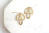 Tulip earrings Minimalist gold botanical drop earrings
