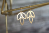 Tulip earrings Minimalist gold botanical drop earrings