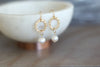 Freshwater Pearl gold dangle Earrings Eterna