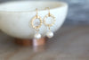 Freshwater Pearl gold dangle Earrings Eterna