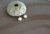 Freshwater Pearl gold dangle Earrings Eterna