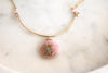Pink Peruvian Opal Statement Bib Necklace