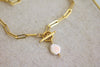 Toggle paperclip necklace Statement 14K goldfilled with Pearl Queen Bee Starfish necklace