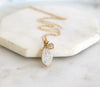 White Druzy necklace with CZ heart Valentine gift