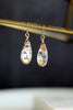 Crystal quartz earrings yellow and rose gold