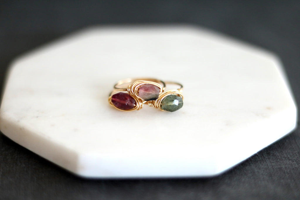 Tourmaline ring - multiple colors