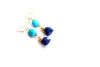 Turquoise and Lapis Lazuli Gemstone drop earrings