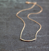 Curved Bar Layering Necklace 14K rose goldfilled Minimalist jewelry