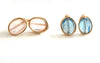 Rose quartz Stud earrings gemstone post earrings Waterlily collection