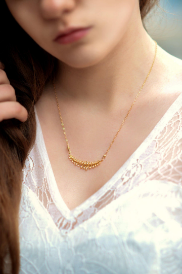 CZ Branch necklace Botanical jewellery Rose gold, gold, silver
