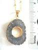Long statement donut druzy necklace in Vermeil gold VitrineDesigns