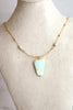 Green Peruvian Opal Statement Bib Necklace