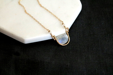 Rockpool Necklace - Moonstone Gemstone