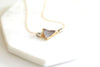 Vermeil gold Triangle Druzy Necklace