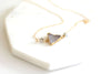 Vermeil gold Triangle Druzy Necklace