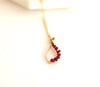 Teardrop Red Ruby Gold Necklace