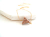 As seen on Pretty Little Liars Rose gold Triangle choker