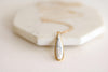 White Marble teardrop necklace 14K goldfilled