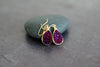 Royal Purple Druzy teardrop earrings