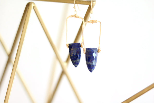 Statement Lapis Lazuli earrings Surf