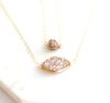 Marquise Champagne Druzy necklace