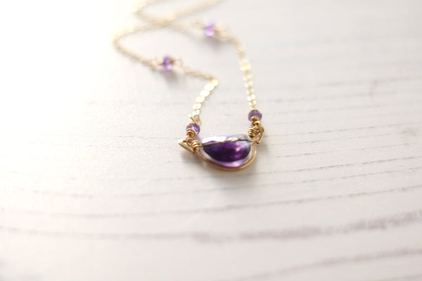 Rockpool Necklace - Amethyst gemstone