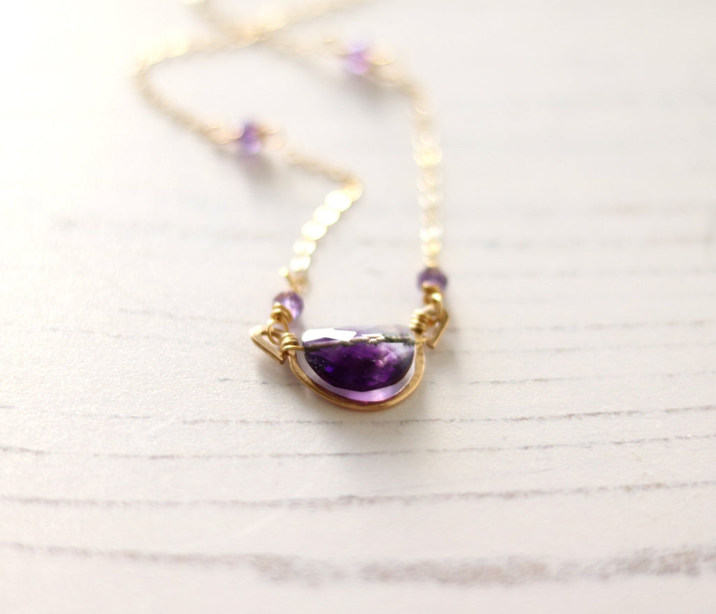Rockpool Necklace - Amethyst gemstone