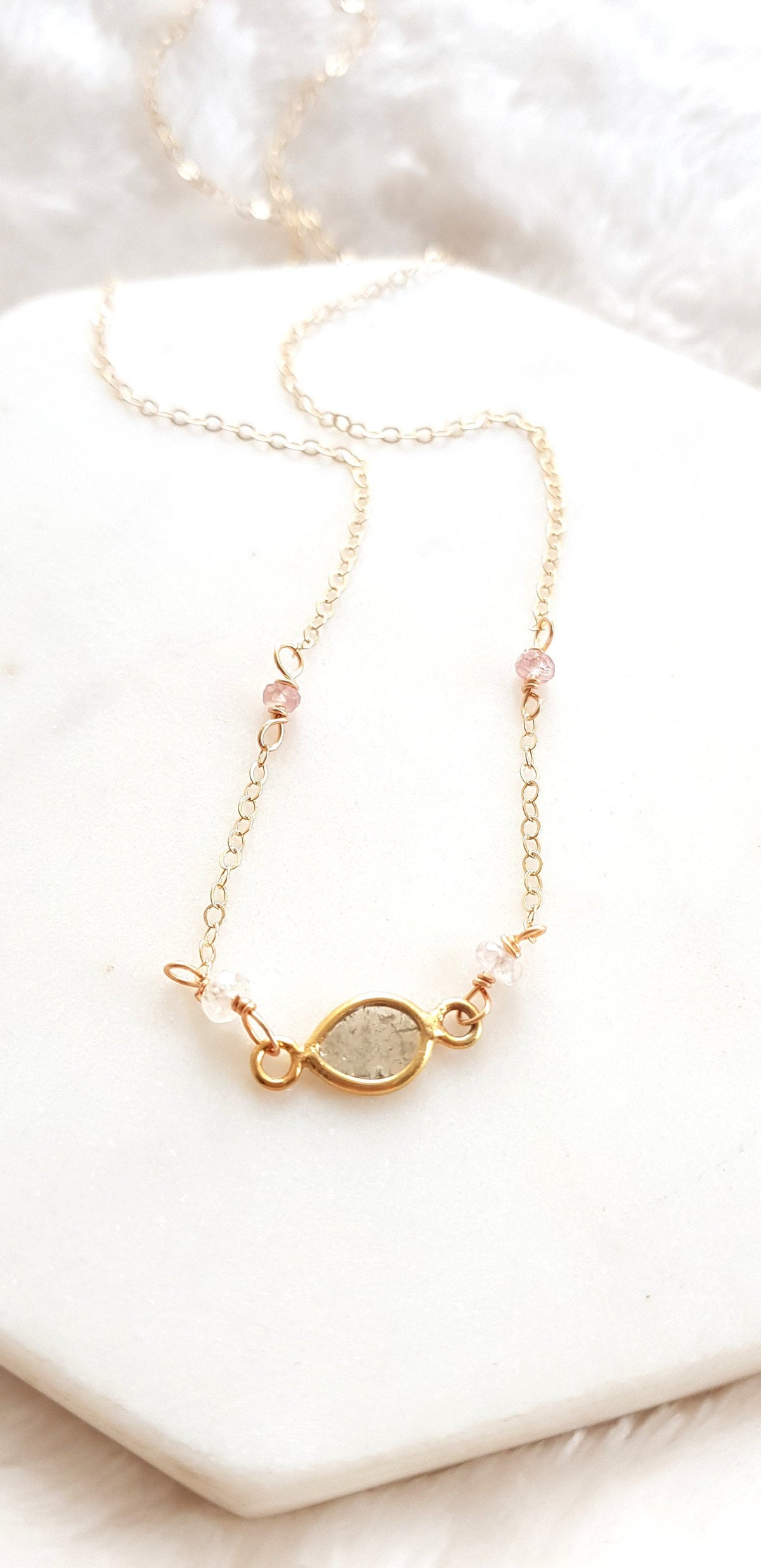 Diamond slice necklace 14K goldfilled – VitrineDesigns