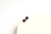 Round Druzy earrings - Midnight blue