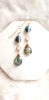 Labradorite + black pearl + druzy earrings