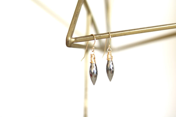 Pyrite Dewdrop earrings