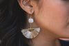 Cream Druzy tassel earrings
