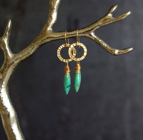 Eterna earrings - Turquoise dewdrop