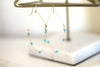 Glide Hoop earrings- Turquoise