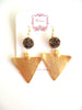 As seen on OK!TV USA Gold Triangle and Druzy statement earrings