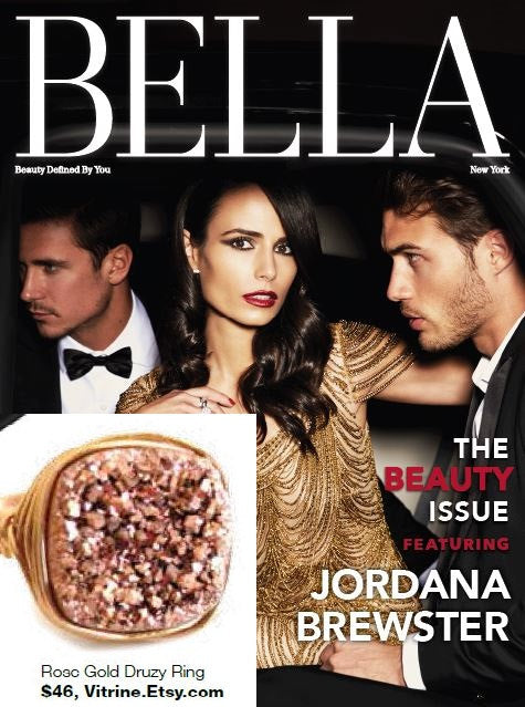 As seen in Bella NYC magazine 2015 - Rosegold Druzy ring