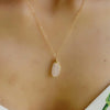 Teardrop druzy necklace - Amaretto