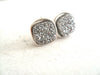 Silver Druzy Stud earrings