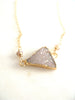 Vermeil gold Triangle Druzy Necklace