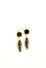 Statement Black marble earrings
