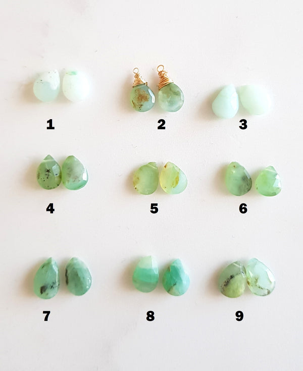 Linear Opal Earrings October Birthstone