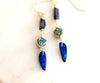 Blue Queensland Opal Drop Earrings 14K goldfilled October birthstone